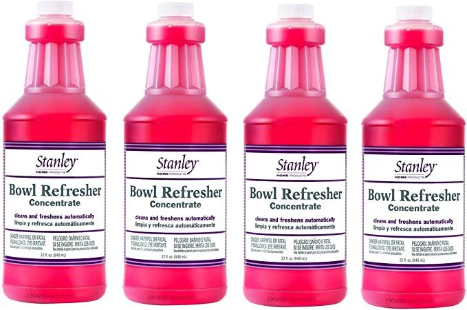 Stanley Home Products Bowl Refresher Concentrate &ndash; Cleans and Freshens Toilets Automatically &ndash; 32 fl. oz. (4 Pack)