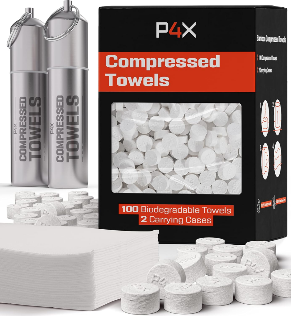 PREPARED4x 100% Bamboo Camping Toilet Paper Tablets